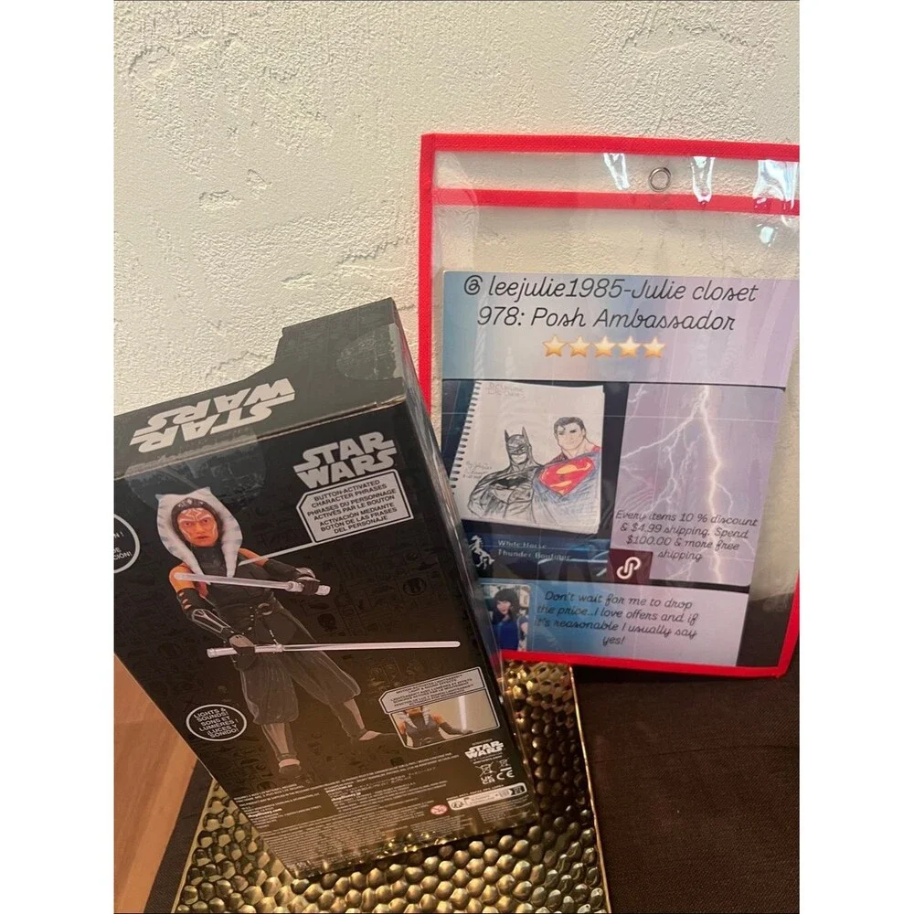 #2330*”12x10”Star Wars Ahsoka Tano Figure - Blue, White & Orange